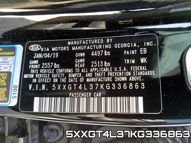 5XXGT4L37KG336863 фото 2
