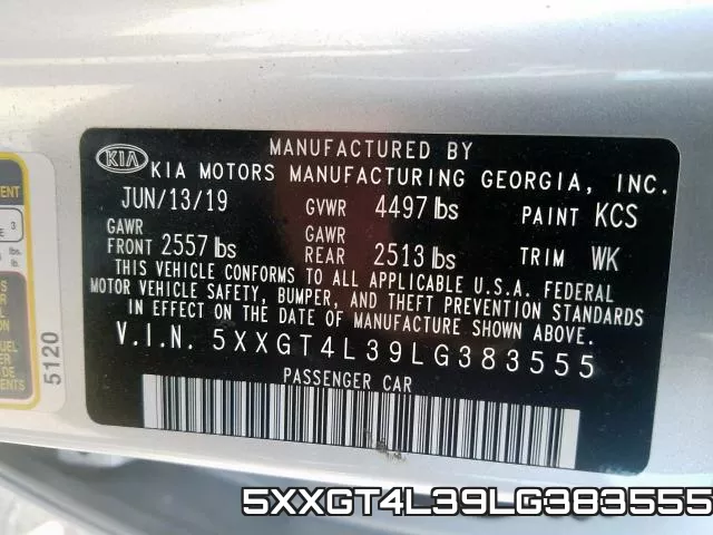 5XXGT4L39LG383555 фото 2