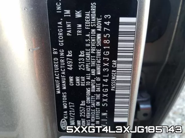 5XXGT4L3XJG185743 фото 2
