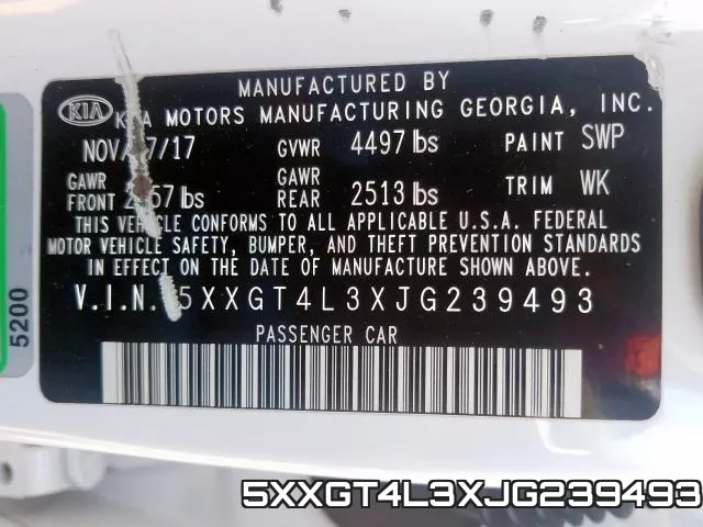 5XXGT4L3XJG239493 фото 2