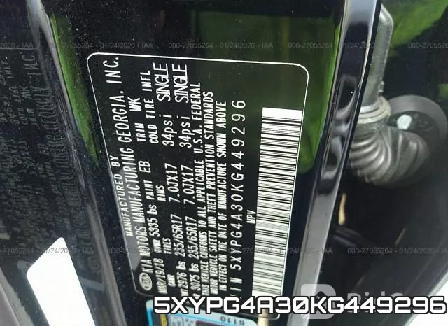 5XYPG4A30KG449296 фото 10