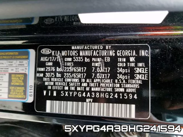 5XYPG4A38HG241594 фото 2