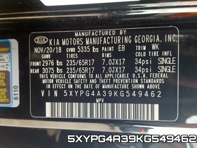 5XYPG4A39KG549462 фото 2