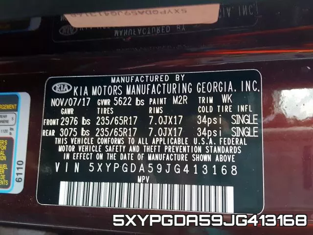 5XYPGDA59JG413168 фото 2