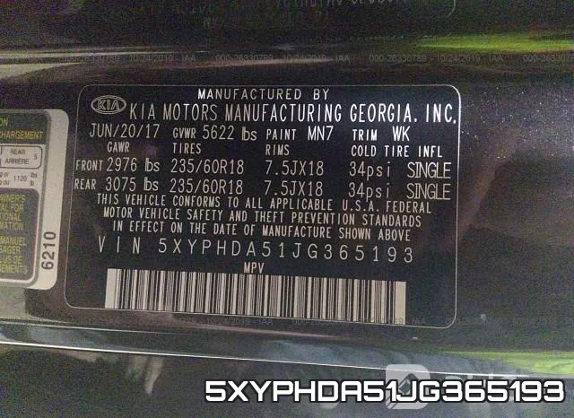 5XYPHDA51JG365193 фото 10