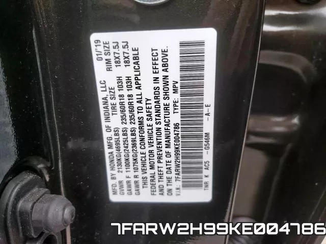 7FARW2H99KE004786 фото 2