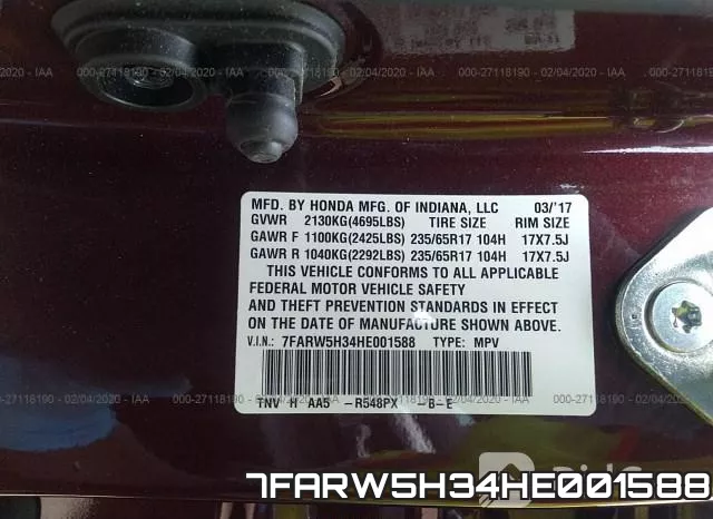 7FARW5H34HE001588 фото 10