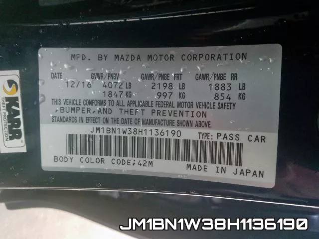 JM1BN1W38H1136190 фото 2