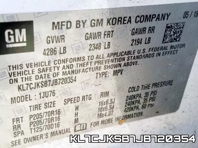 KL7CJKSB7JB720354 фото 2