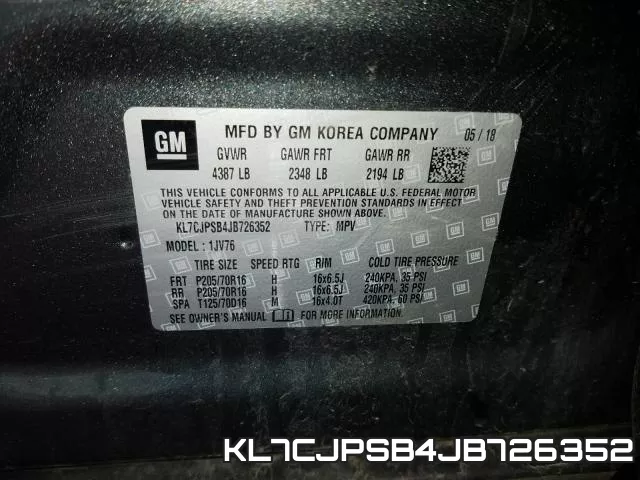 KL7CJPSB4JB726352 фото 2