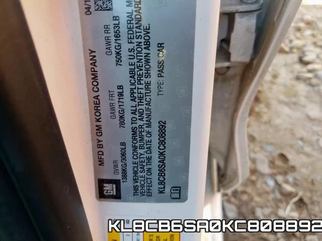 KL8CB6SA0KC808892 фото 2