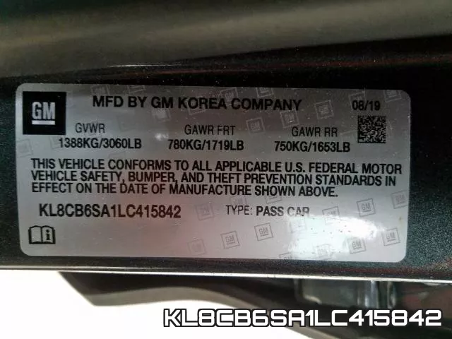 KL8CB6SA1LC415842 фото 2