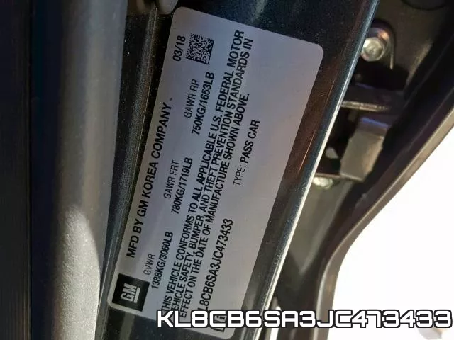 KL8CB6SA3JC473433 фото 2