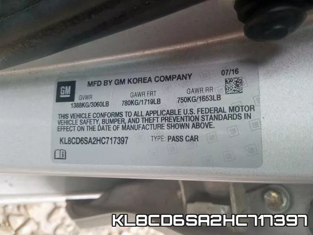 KL8CD6SA2HC717397 фото 2