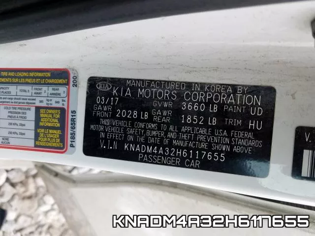KNADM4A32H6117655 фото 2