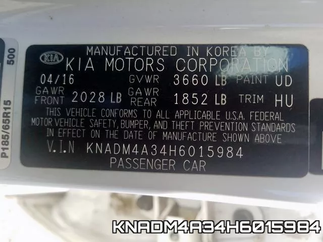 KNADM4A34H6015984 фото 2