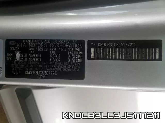 KNDCB3LC3J5177211 фото 2
