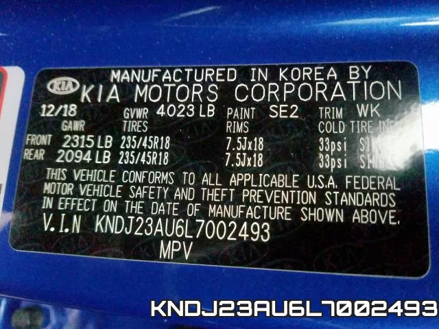 KNDJ23AU6L7002493 фото 2