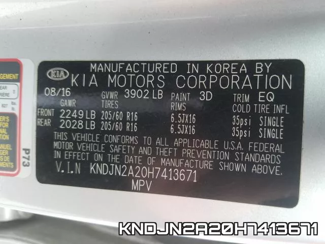 KNDJN2A20H7413671 фото 2