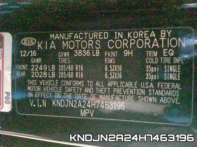 KNDJN2A24H7463196 фото 2