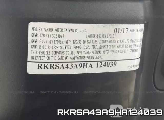 RKRSA43A9HA124039 фото 2