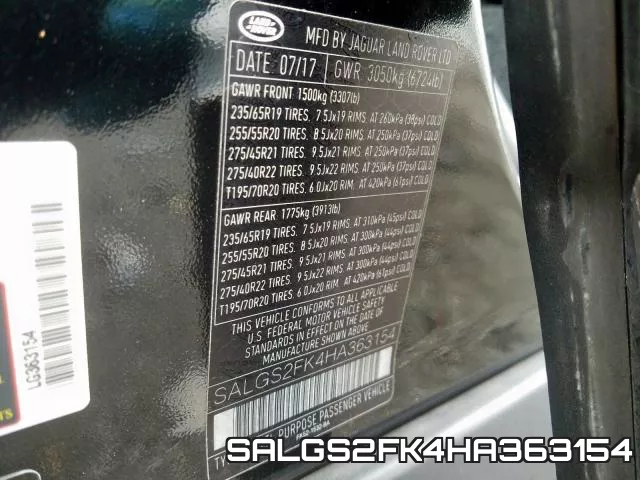 SALGS2FK4HA363154 фото 2