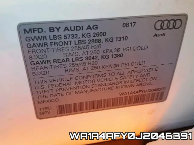 WA1A4AFY0J2046391 фото 2