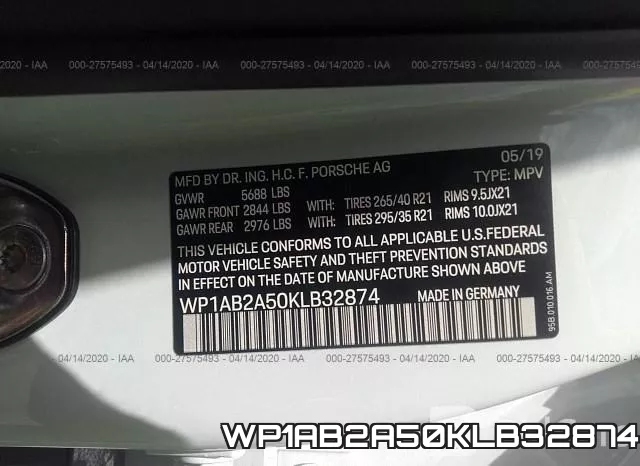 WP1AB2A50KLB32874 фото 10