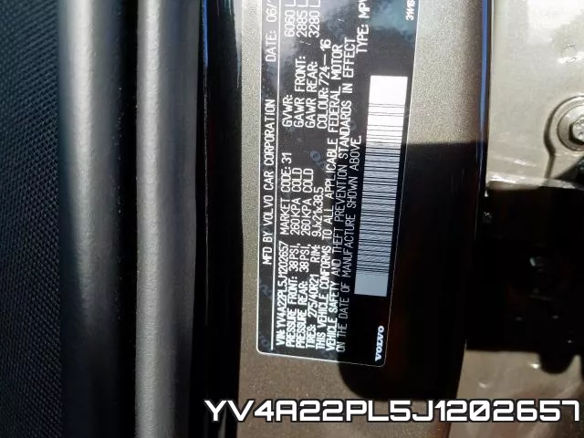 YV4A22PL5J1202657 фото 2
