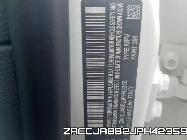 ZACCJABB2JPH42359 фото 2
