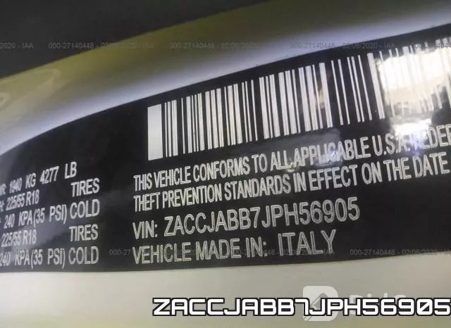 ZACCJABB7JPH56905 фото 10