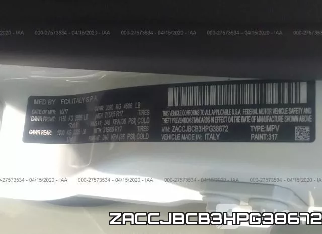 ZACCJBCB3HPG38672 фото 10