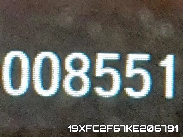 19XFC2F67KE206791 фото 9