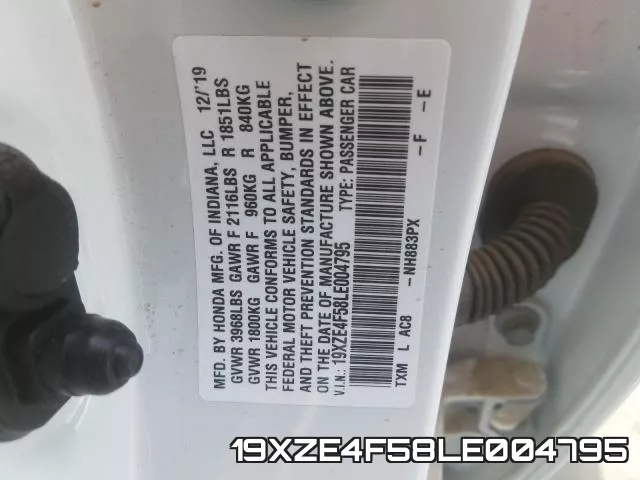 19XZE4F58LE004795 фото 2