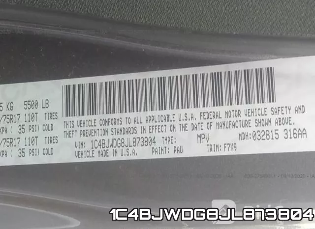 1C4BJWDG8JL873804 фото 10