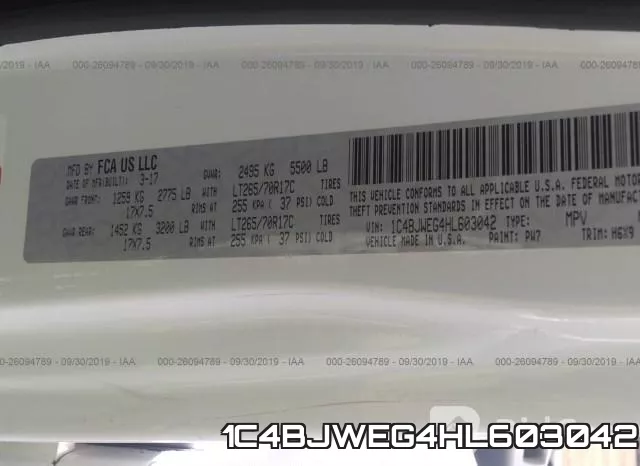 1C4BJWEG4HL603042 фото 10