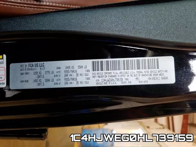 1C4HJWEG0HL739159 фото 2