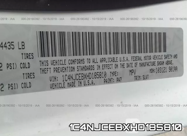 1C4NJCEBXHD185810 фото 10