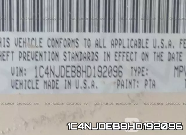 1C4NJDEB8HD192096 фото 10