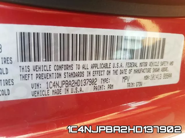 1C4NJPBA2HD137902 фото 2