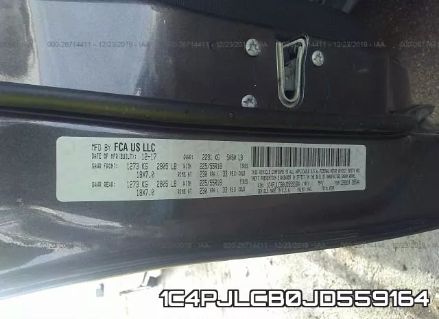 1C4PJLCB0JD559164 фото 10