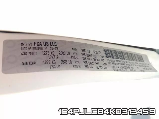 1C4PJLCB4KD313459 фото 2