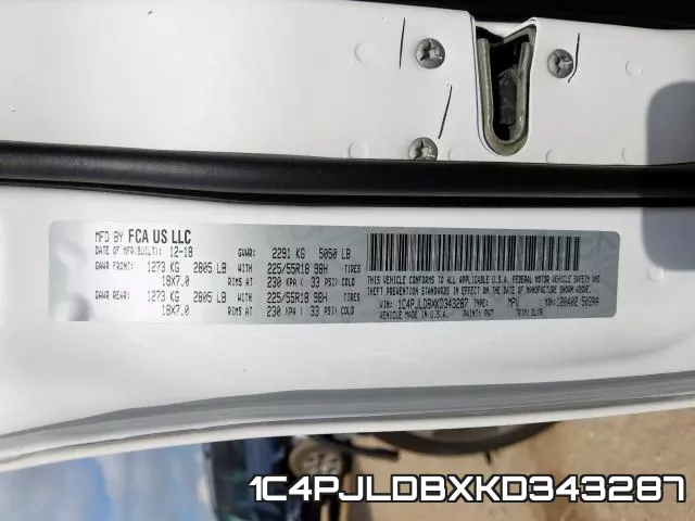 1C4PJLDBXKD343287 фото 2