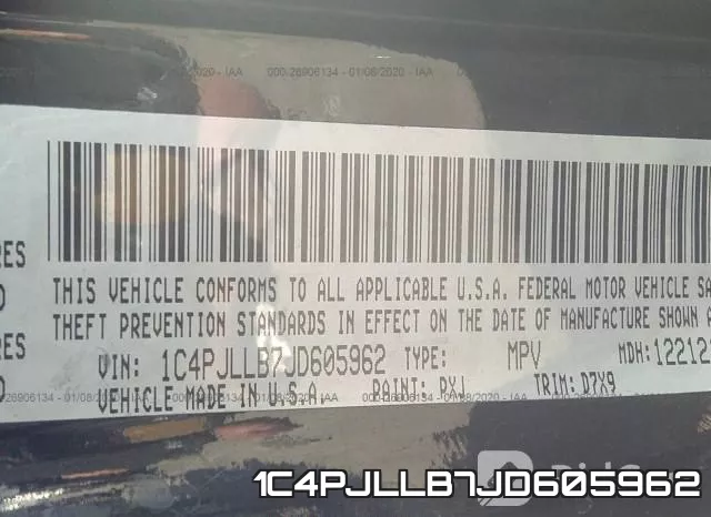 1C4PJLLB7JD605962 фото 10