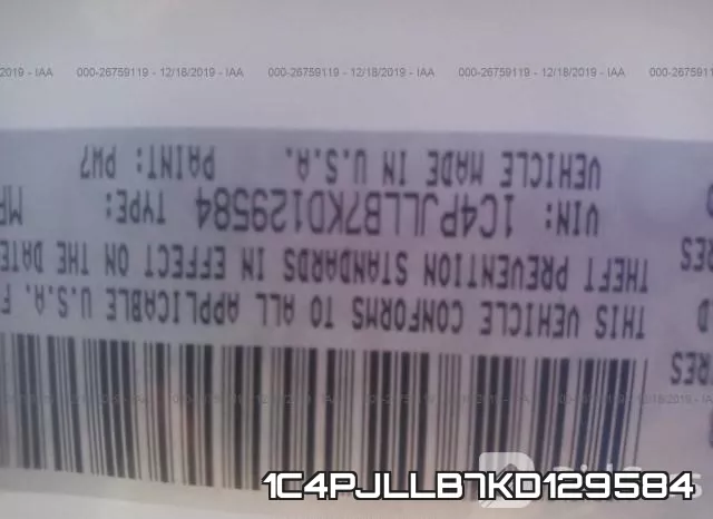 1C4PJLLB7KD129584 фото 10