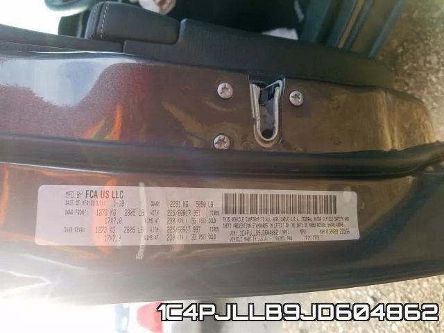 1C4PJLLB9JD604862 фото 2