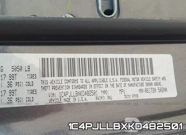 1C4PJLLBXKD482501 фото 10