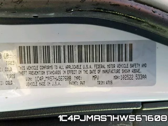1C4PJMAS7HW567608 фото 2