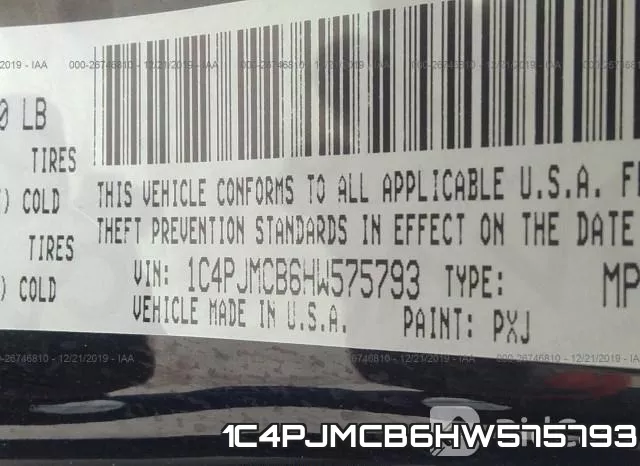 1C4PJMCB6HW575793 фото 10