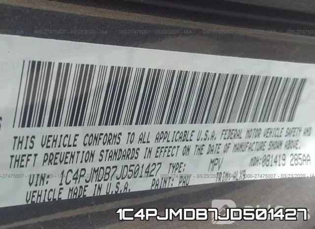 1C4PJMDB7JD501427 фото 10